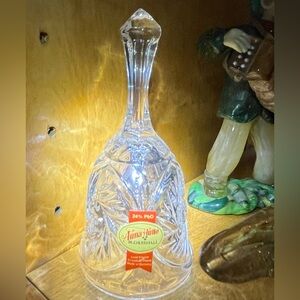 Anna Hutte Bleikristall 24% pb lead vintage Crystal bell made in Germany glows